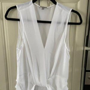 SHEER WHITE SLEEVELESS SUMMER TOP